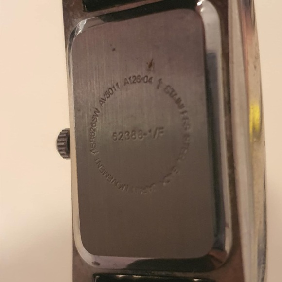 🦋10/$20🦋 Silver/Orange Leather Women's Tank Watch - Picture 4 of 4